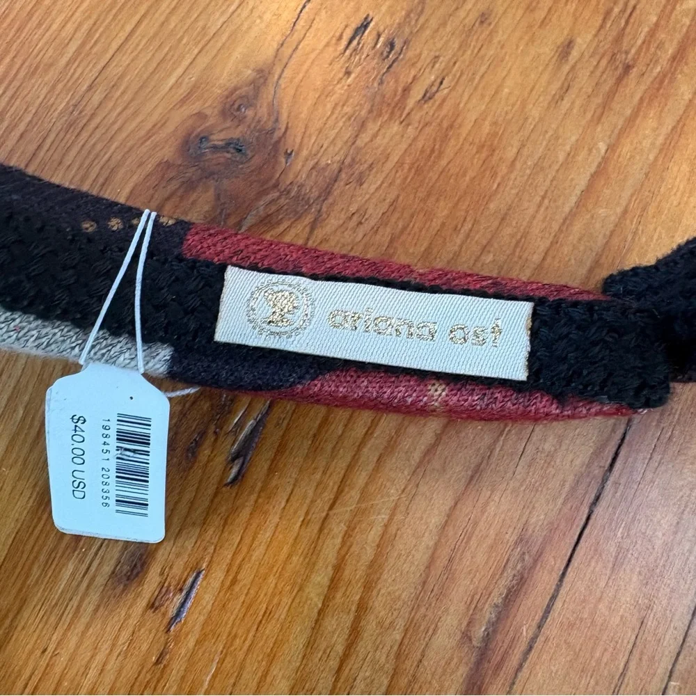 Free People x Ariana Ost Serena Hard Headband New NWT black grey red holiday